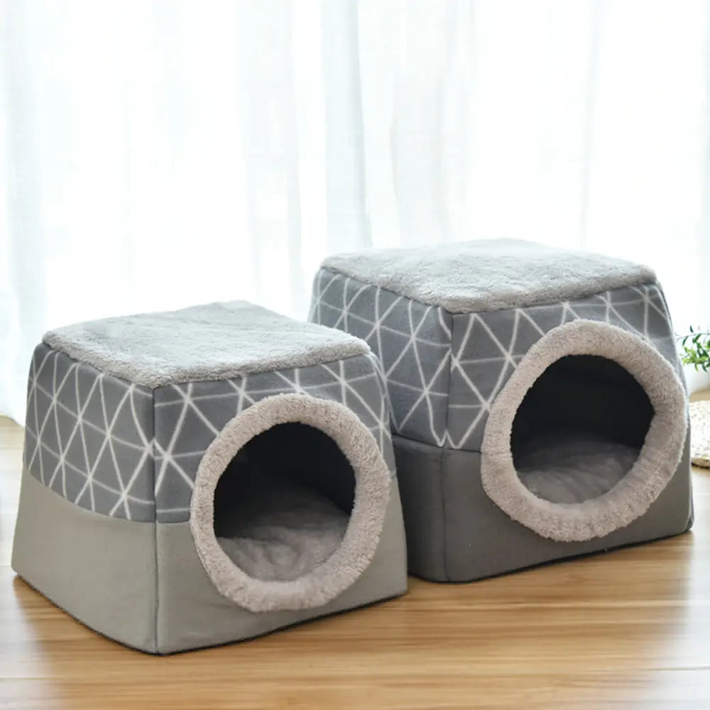 Cozy Capsule Pet Nest Bed – Reversible Dual-Comfort Bed for Cats & Small Dogs