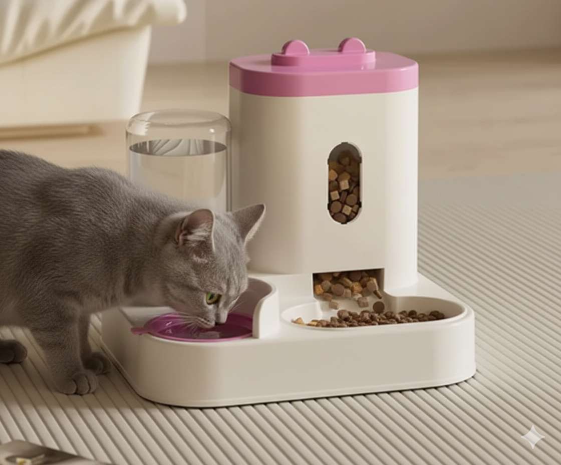 Whisker Pet Feeding Station with Water Bowl