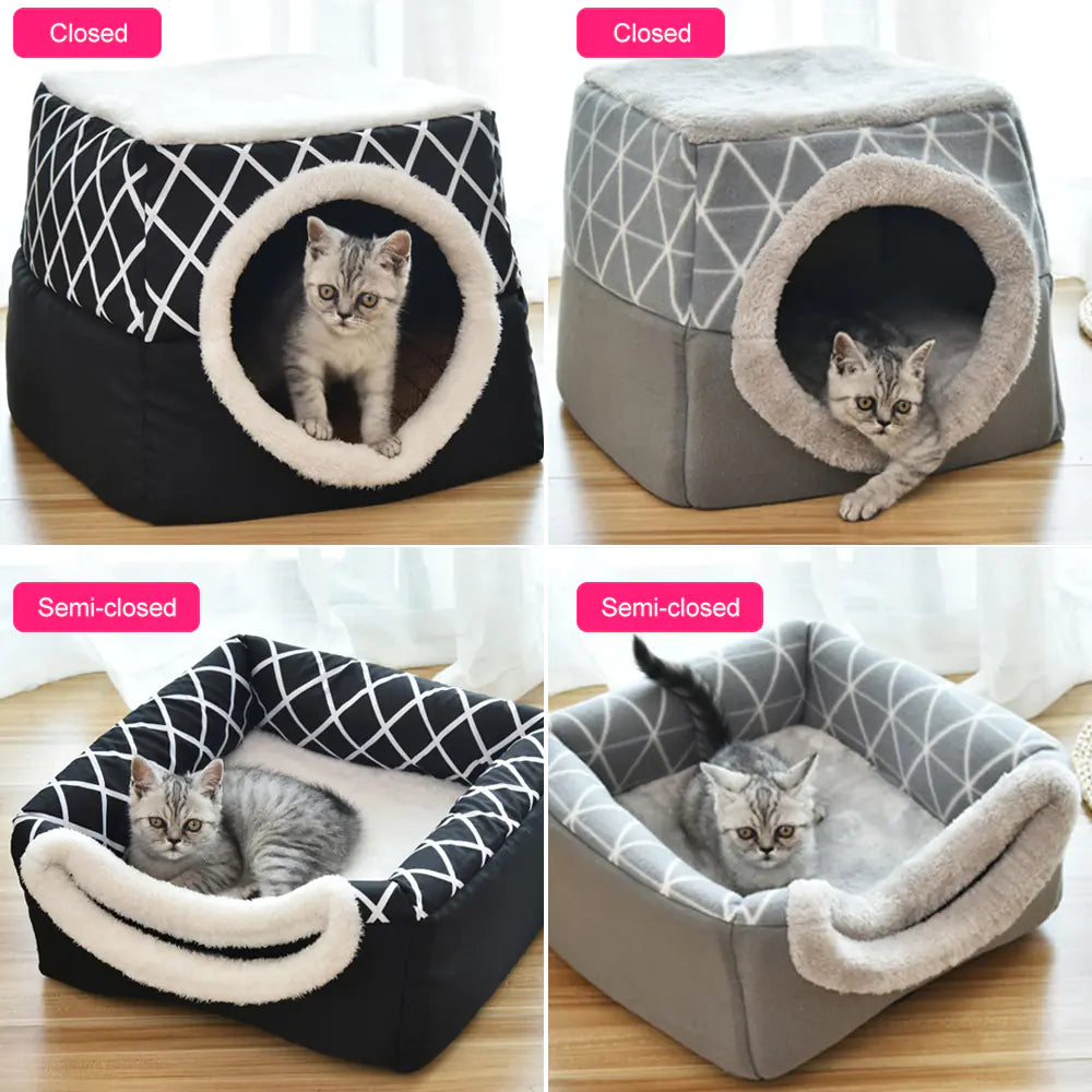 Cozy Capsule Pet Nest Bed – Reversible Dual-Comfort Bed for Cats & Small Dogs