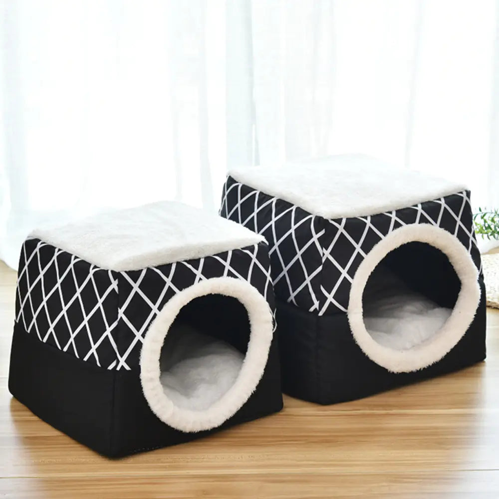 Cozy Capsule Pet Nest Bed – Reversible Dual-Comfort Bed for Cats & Small Dogs
