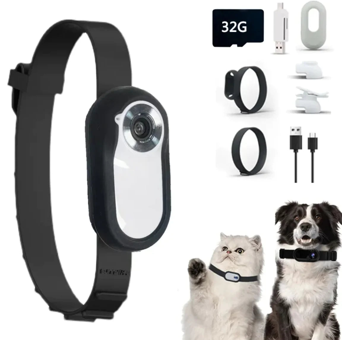 Paws Collar Wireless Pet Camera – Wearable Camera for Dogs & Cats