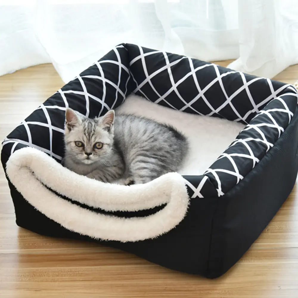 Cozy Capsule Pet Nest Bed – Reversible Dual-Comfort Bed for Cats & Small Dogs